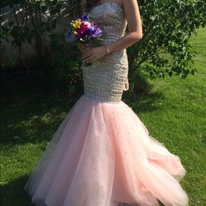 Blush Pink Mermaid Prom Dress